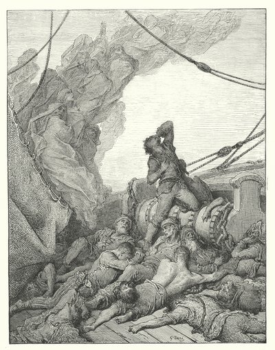 ギュスターヴ・ドーアが描いたコールリッジの『古代海人船乗り物語』の挿絵（エングレーヴィング） 作： Gustave Dore