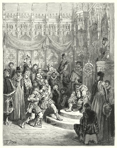 グスタフ・ドーレス ドン・キホーテ：「正義を司るサンチョ・パンサ総督」（エングレーヴィング 作： Gustave Dore