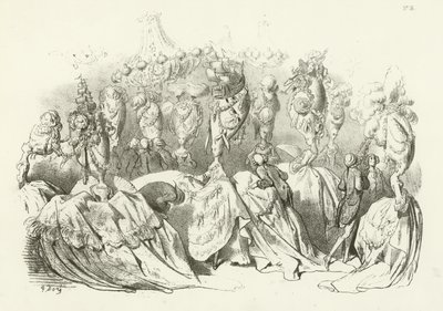 ルイ16世の時代のヘッドドレス（グラビア） 作： Gustave Dore