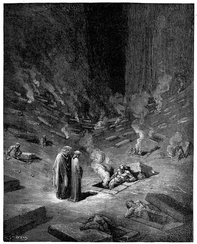 地獄：Disの街、地下世界のローマの神、1863 作： Gustave Dore
