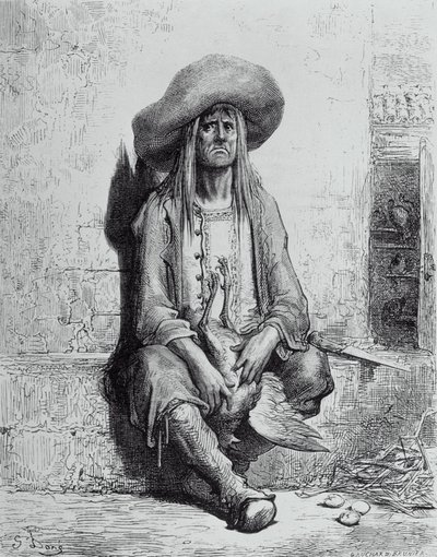 黄金の卵を持つ鶏のイラスト、ジャン・デ・ラ・フォンテーヌ作「寓話」（1621-95年） 作： Gustave Dore
