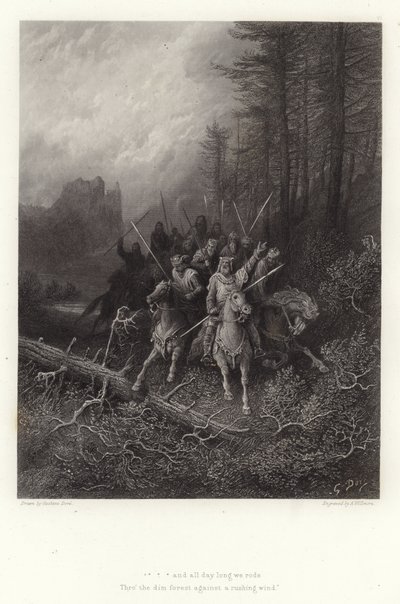 アルフレッド・テニーソンによるヴィヴィアンのイラスト 作： Gustave Dore