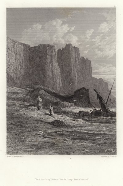 アルフレッド・テニーソンによるヴィヴィアンのイラスト 作： Gustave Dore