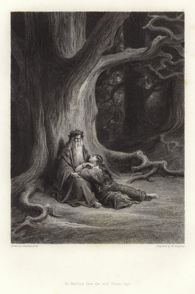 アルフレッド・テニーソンによるヴィヴィアンのイラスト 作： Gustave Dore