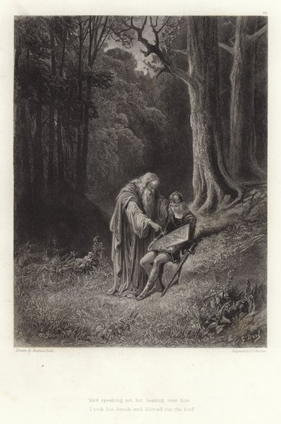 アルフレッド・テニーソンによるヴィヴィアンのイラスト 作： Gustave Dore