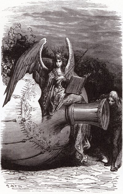 フランソワ・ラブレー全集のためのギュスターヴ・ドーアの挿絵：潜水瓶（5冊目） 作： Gustave Dore