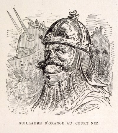 オレンジ公ウィリアム王のイラスト（La legende de Croque-Mitaineより）。 作： Gustave Dore