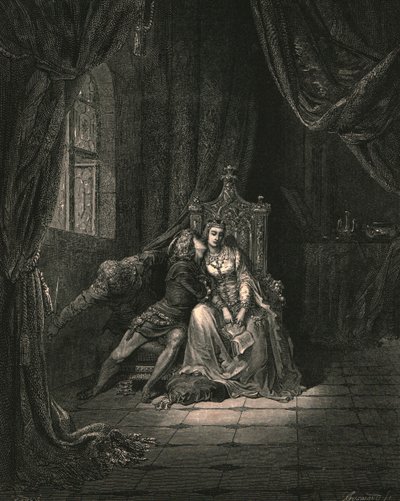 その葉では、その日はもう読みません、c1890。 作： Gustave Dore