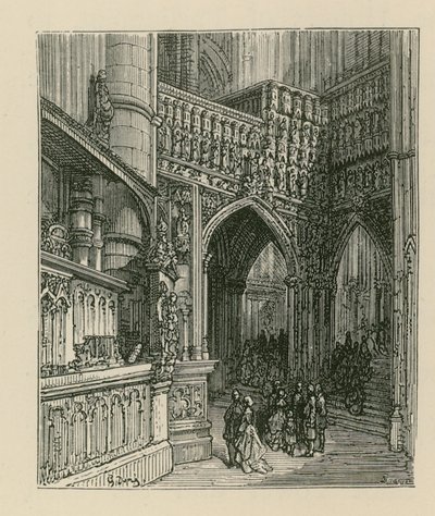 ウェストミンスター寺院の内部 作： Gustave Dore