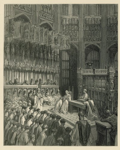 ウェストミンスター寺院の内部 作： Gustave Dore