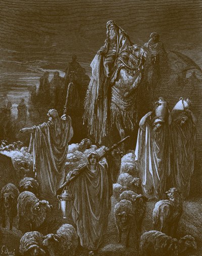 エジプトに旅立つヤコブ（ドレ作） - 聖書 作： Gustave Dore