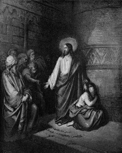 イエスと姦淫された女性 作： Gustave Dore