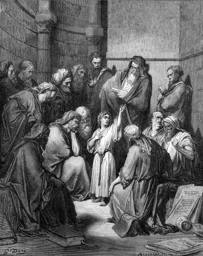 医師たちに質問するイエス 作： Gustave Dore