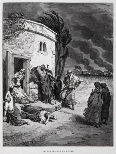 自分の破滅を理解するヨブ（ドーレ聖書より 作： Gustave Dore
