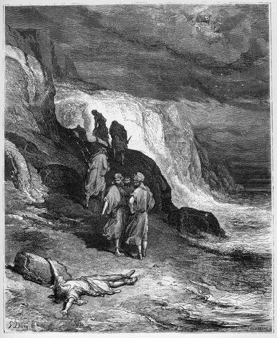 Jupiter et le Passenger-JUPITER AND THE PASSENGER-from "Fables" by Jean de La Fontaine 作： Gustave Dore