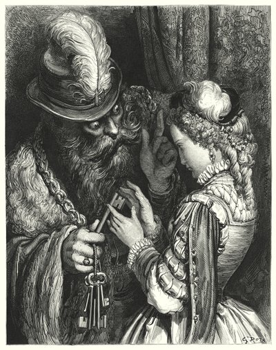 La Barbe-Bleue; Blue Beard (carving) 作： Gustave Dore