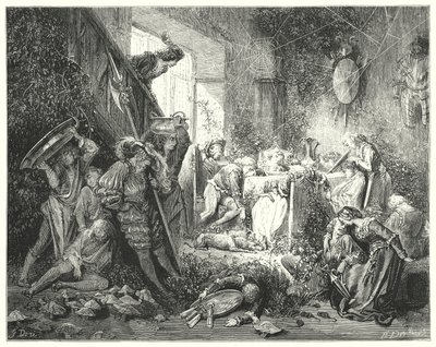 La Belle Au Bois Dormant; Sleeping Beauty (carving) 作： Gustave Dore