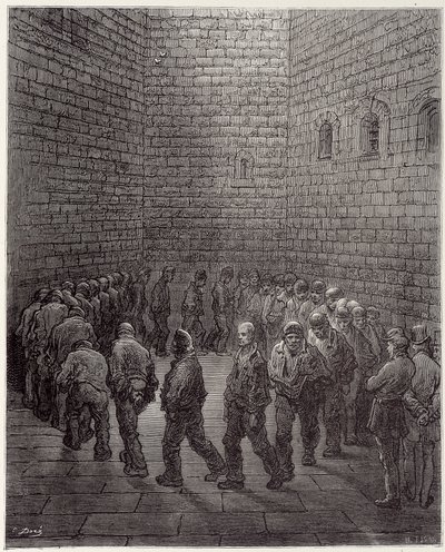囚人たちのプロムナード-ギュスターヴ・ドーアの「ロンドン」にて 作： Gustave Dore