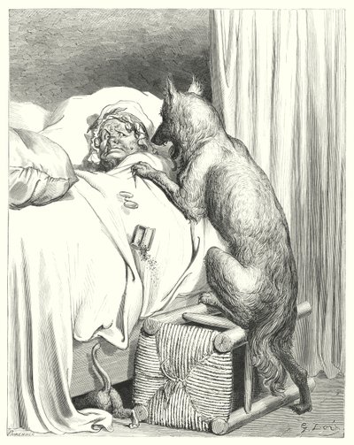 ル・プティ・シャペロン・ルージュ（赤ずきんちゃん）（エングレーヴィング 作： Gustave Dore