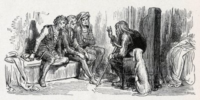 耕作者とその子供たち（1861-1868年のエングレーヴィング） 作： Gustave Dore