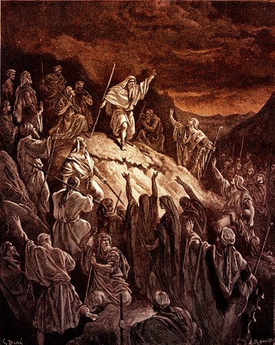 ドレによるユダヤ人難民に訴えるマタティアス-聖書 作： Gustave Dore