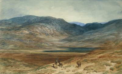 クワガタのある山岳風景、1873年（紙とトイレとクレヨン） 作： Gustave Dore