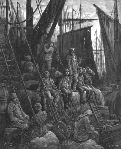 「オフ・ビリングスゲート」、1872年。 作： Gustave Dore