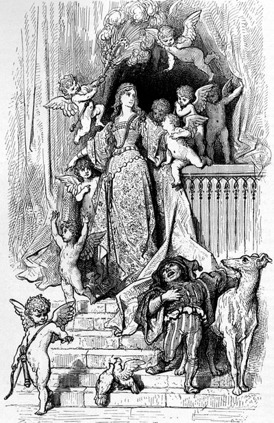 ルドヴィコ・アリオストの「オルランド・フリオーソ」。 作： Gustave Dore