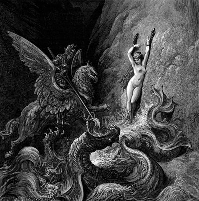 ギュスターヴ・ドレが描いたオーランド・フリオソ 作： Gustave Dore