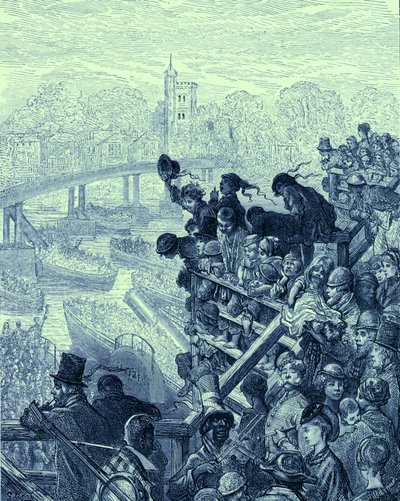 オックスフォードとケンブリッジのボート 作： Gustave Dore