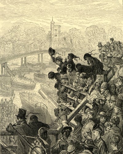 オックスフォードとケンブリッジのボート 作： Gustave Dore