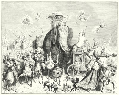 ロバの皮（彫刻）。 作： Gustave Dore