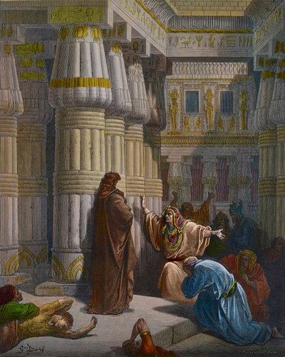 ファラオがモーセを呼び求める 作： Gustave Dore