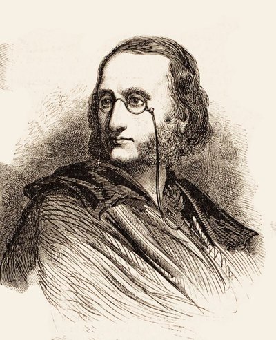 ジャック・オッフェンバッハの肖像1819-1880、1860。 作： Gustave Dore