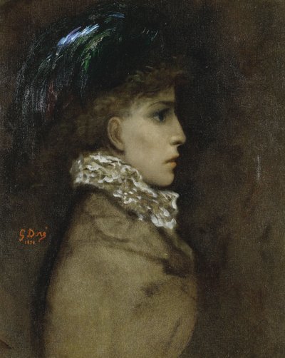 女優サラ・ベルナールの肖像1844-1923、1870 作： Gustave Dore