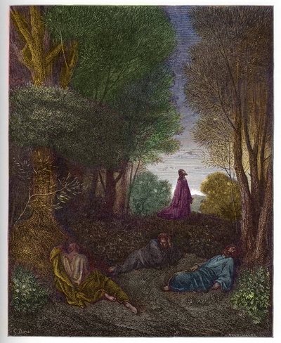 オリーブの園でのイエスの祈り - オリーブの園でのイエスの祈り - - Gustave Dore (1832-1883) による "The Bible illustree" のエングレーヴィング - "The Dore Bible" のエングレーヴィング 作： Gustave Dore