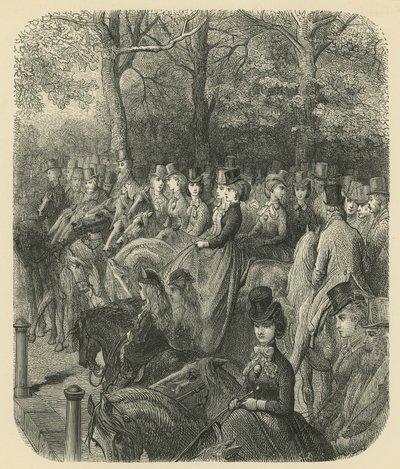 ロッテンロー、ハイドパーク、ロンドン 作： Gustave Dore