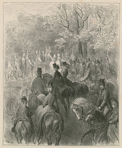 ロッテンロー、ハイドパーク、ロンドン 作： Gustave Dore