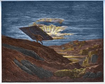 ガザの門を運ぶサムソン - ガザの門を取り除くサムソン - Gustave Dore (1832-1883) による "The Bible illustree" のエングレーヴィング - "The Dore Bible" のエングレーヴィング 作： Gustave Dore