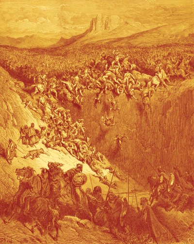 サムソンがロバの顎骨でペリシテ人を殺す（ドレ作） - 聖書 作： Gustave Dore
