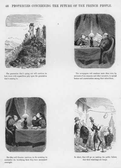 ギュスターヴ・ドーアのユーモラスでグロテスクなスケッチ(彫刻) 作： Gustave Dore