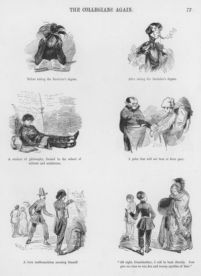 ギュスターヴ・ドーアのユーモラスでグロテスクなスケッチ(彫刻) 作： Gustave Dore