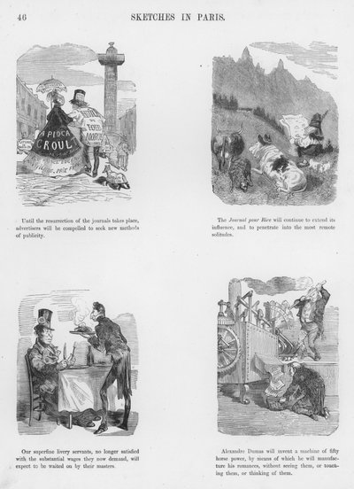 ギュスターヴ・ドーアのユーモラスでグロテスクなスケッチ(彫刻) 作： Gustave Dore