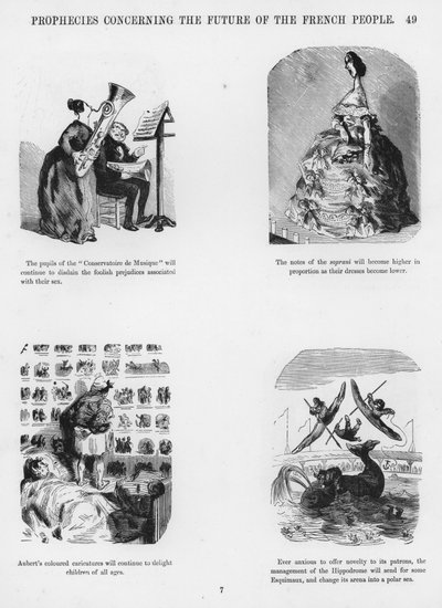 ギュスターヴ・ドーアのユーモラスでグロテスクなスケッチ(彫刻) 作： Gustave Dore