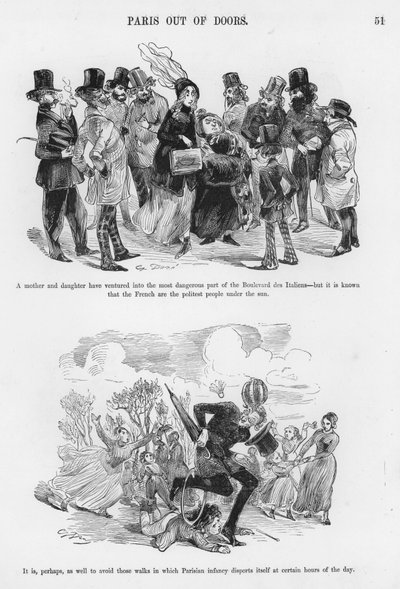 ギュスターヴ・ドーアのユーモラスでグロテスクなスケッチ(彫刻) 作： Gustave Dore