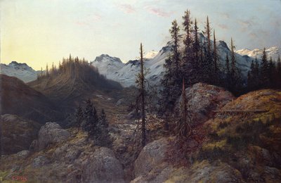 アルプスの日の出（キャンバスに油彩） 作： Gustave Dore