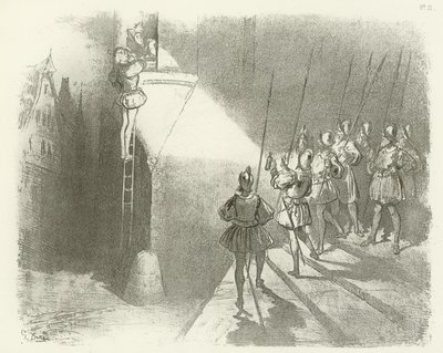 ウォッチメンに驚かされて-ヘンリー4世の治世（グラビア） 作： Gustave Dore