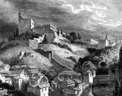 アルハンブラ、グラナダ、スペイン南部、19世紀 作： Gustave Dore