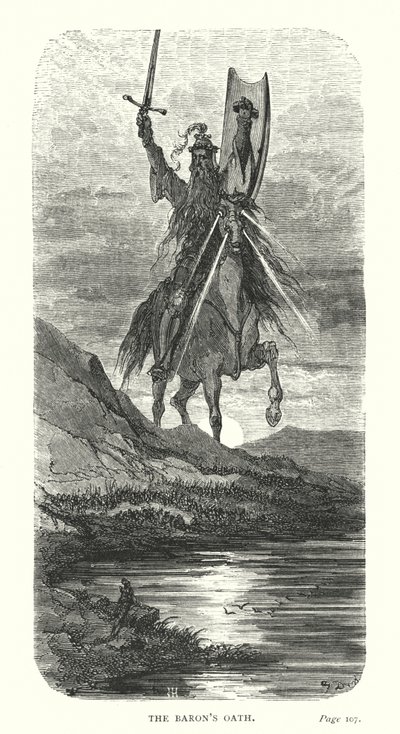 男爵の誓い（エングレーヴィング） 作： Gustave Dore