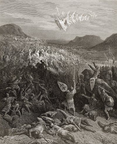 1097年のニカイアの戦い。JFの「Bibliotheque des Croisades」のイラスト。ミショー、1877 作： Gustave Dore
